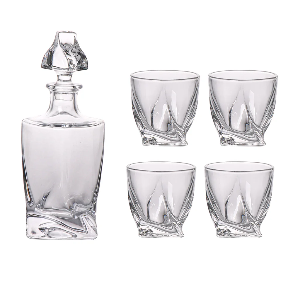 Best selling Shaped Whisky Glass Bottle Glassware Whiskey Glass sets