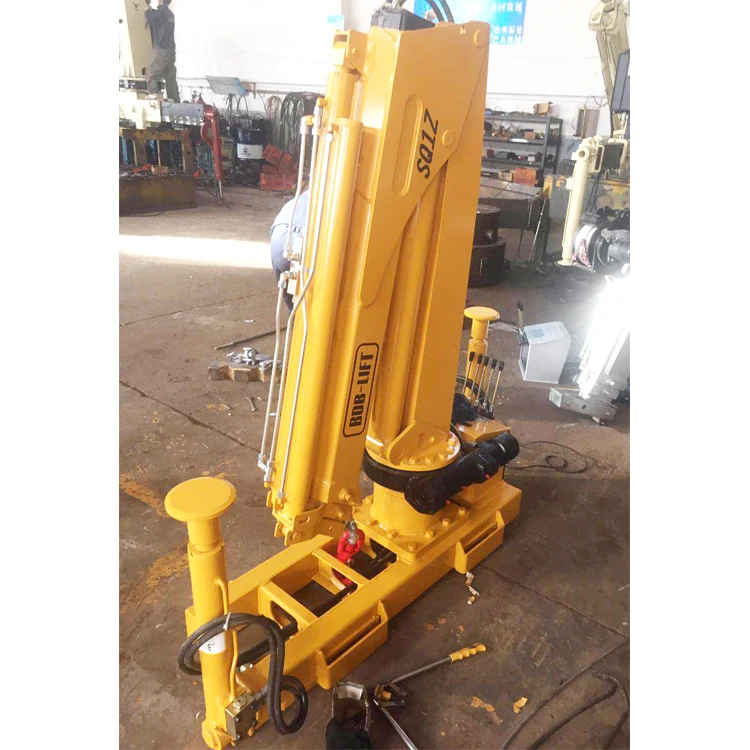 Bob-Lift Hot selling Time-saving 1 Ton Knuckle Boom Marine Crane For sale
