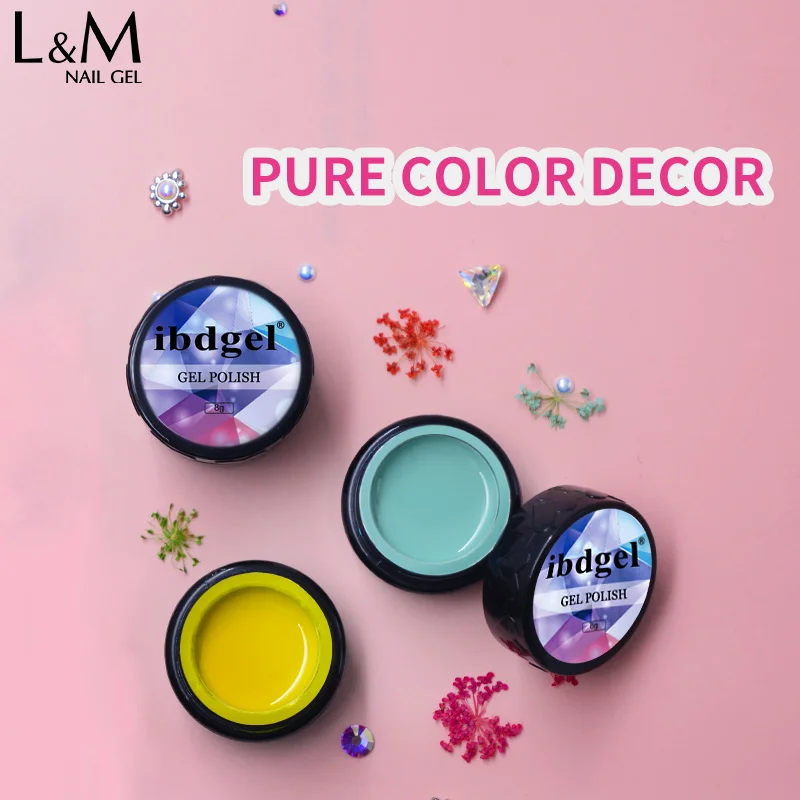 ibdgel Arrival gel polish pure color decor UV soak off gel nailart