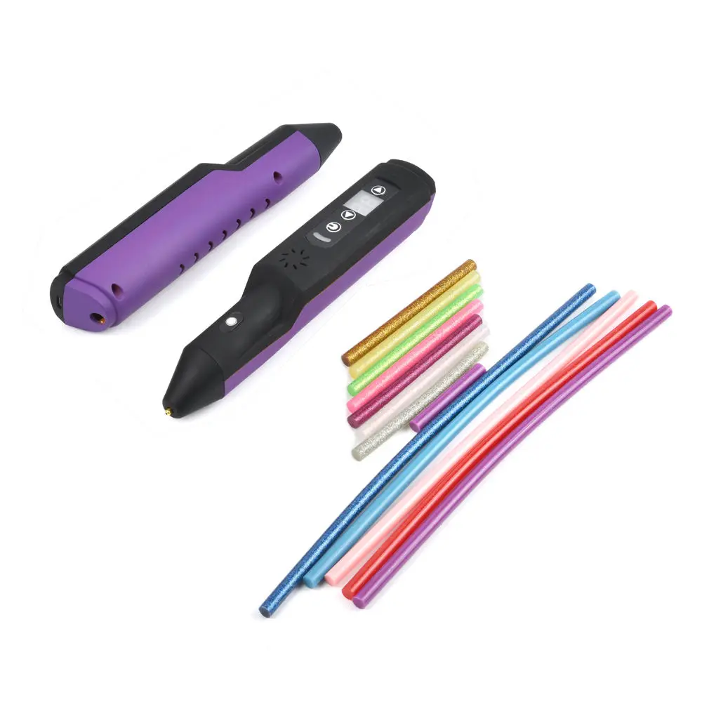 2024 New Products Hot Selling Pen Style Cordless Glue Gun With Hot Melt glue Sticks Fast preheating with display screen