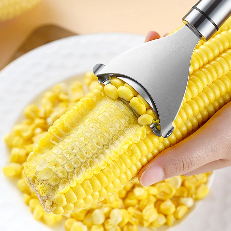 Kitchen Gadgets Accessories Peeling Tool Stainless Steel Corn Cob Remover Peeler