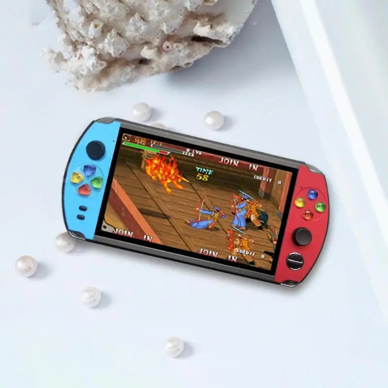 Игровая консоль X19 в стиле ретро портативная игровая приставка с цветным ЖК-дисплеем 7 0 дюйма 8 Гб