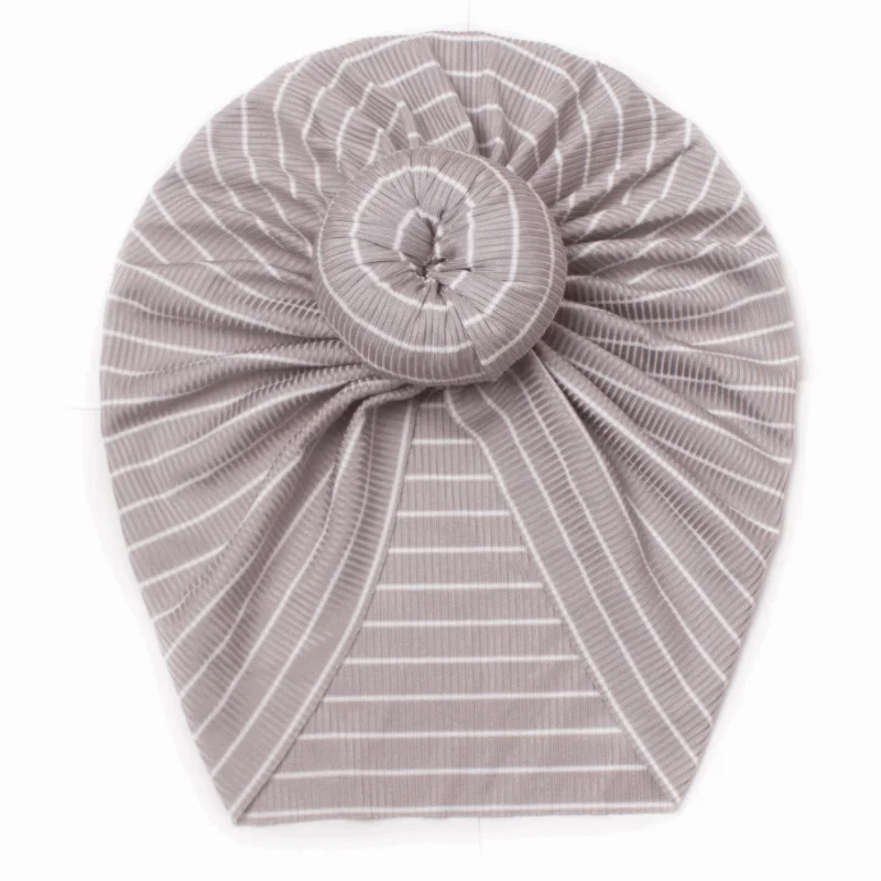 Fashion stripes design hats for baby brimless cap multi color elastic headband hat wholesale