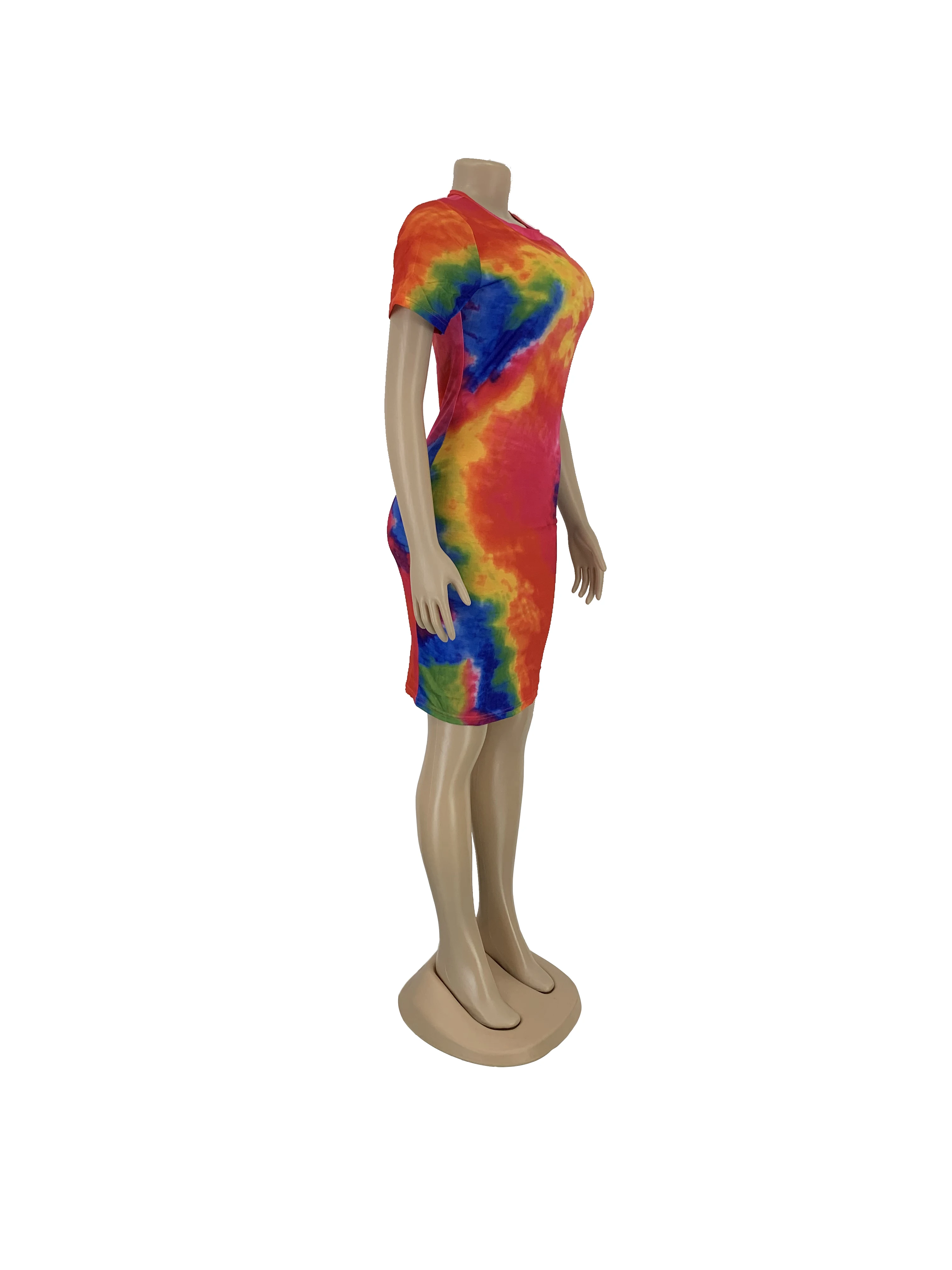 
Wholesale cute tie dye Tight Sexy Dress 