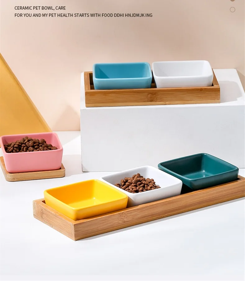 New wholesale ceramic bowl Cats and dogs hamster food bowl mini pet bowl