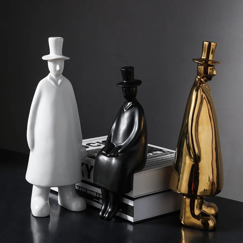 Metal Hat Man Gilded Handicraft Ornaments