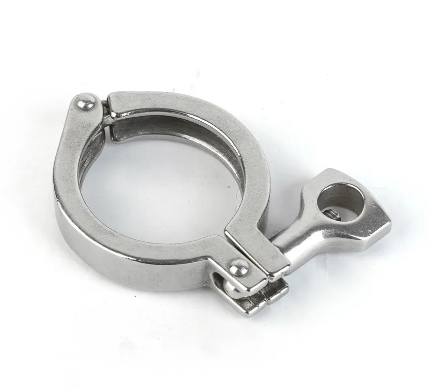 Stainless Steel 304 316L Pipe Fitting Sanitary Weld Ferrule Tri Clamp PTFE Gasket Set