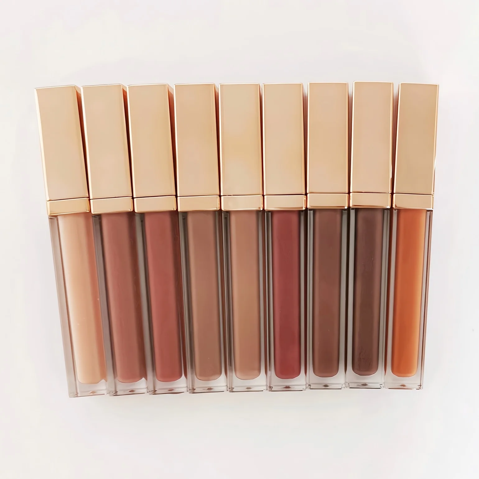 
24 Colors Nude Shiny Clear Glitter Lip Gloss Pigment Long Lasting Waterproof Lipgloss Private label Low MOQ 