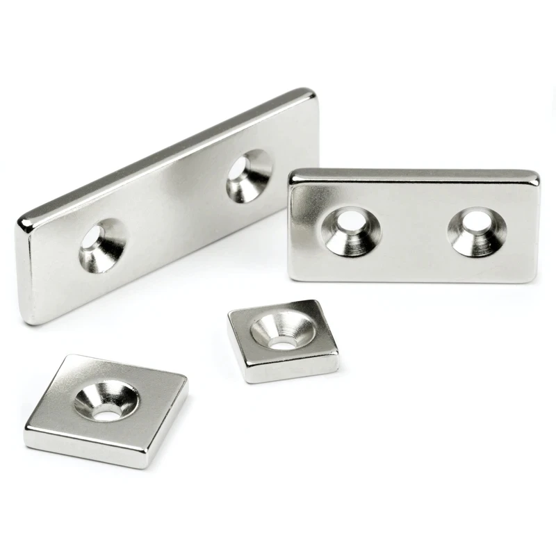 Ready to ship Magnetic cube  N52 NdFeB  Custom Size  Block rectangle with  Drill countersunk hole