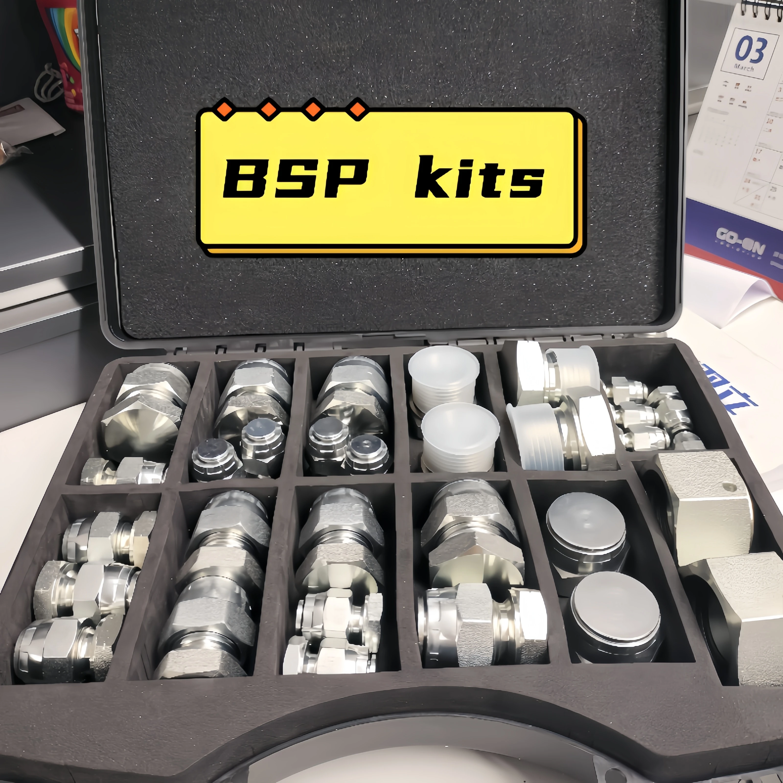 customized carbon steel bsp orfs jic male female cap and plug kit hydraulic adapter kits hydraulic caps and hose plugs