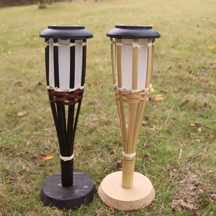 Bamboo Garden Lighting Solar LED Garden Torch
