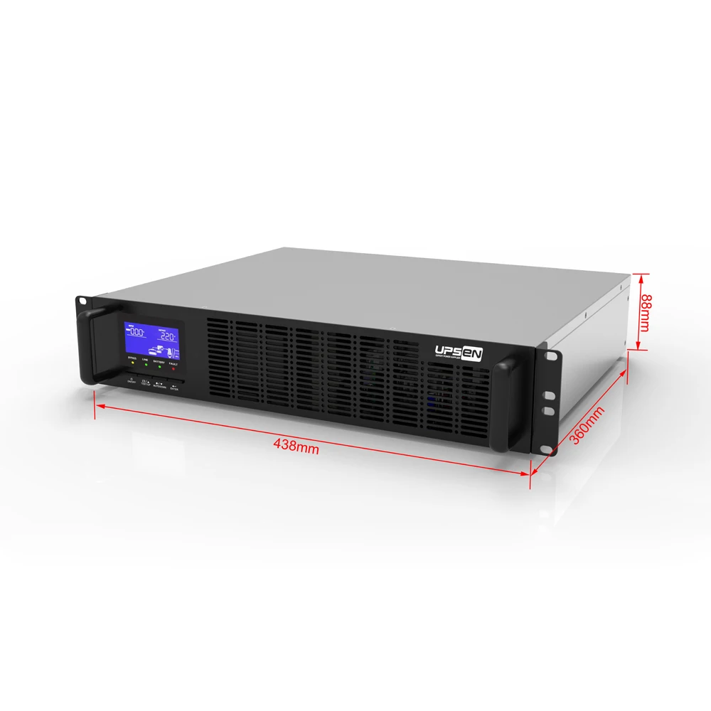 Single phase high frequency online rack ups 220Vac 2U 3U 19Inch 1Kva2Kva 3Kva 6Kva 10Kva Rack Mount UPS For Server Room