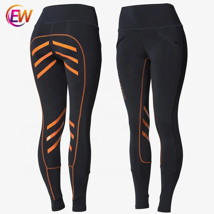 4-Way Stretch Horse Riding Tights Silicone Breeches For Women