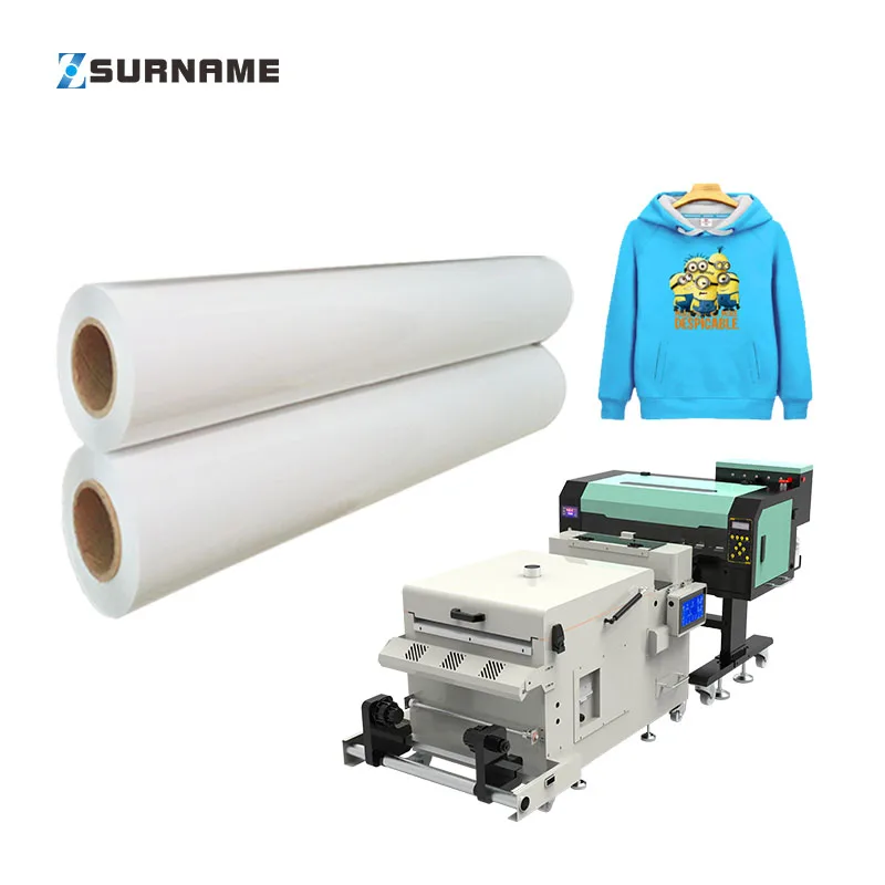 Zhou Surmame Dtf Roll Heat Transfer Film Cold and Hot Peel for Large Format Digital Printing 13 Inch