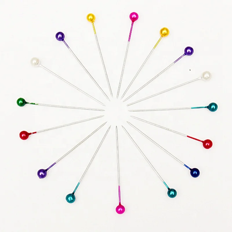 
Factory Direct Custom Colorful Assorted Metal Pearl Head Pins for Crafts Decoration 