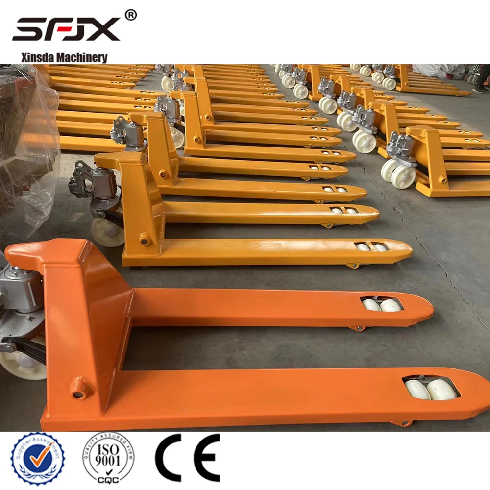 Low profile warehouse lifting pallet truck 3 ton heavy load hand truck pallet with huge discount high pallet truck