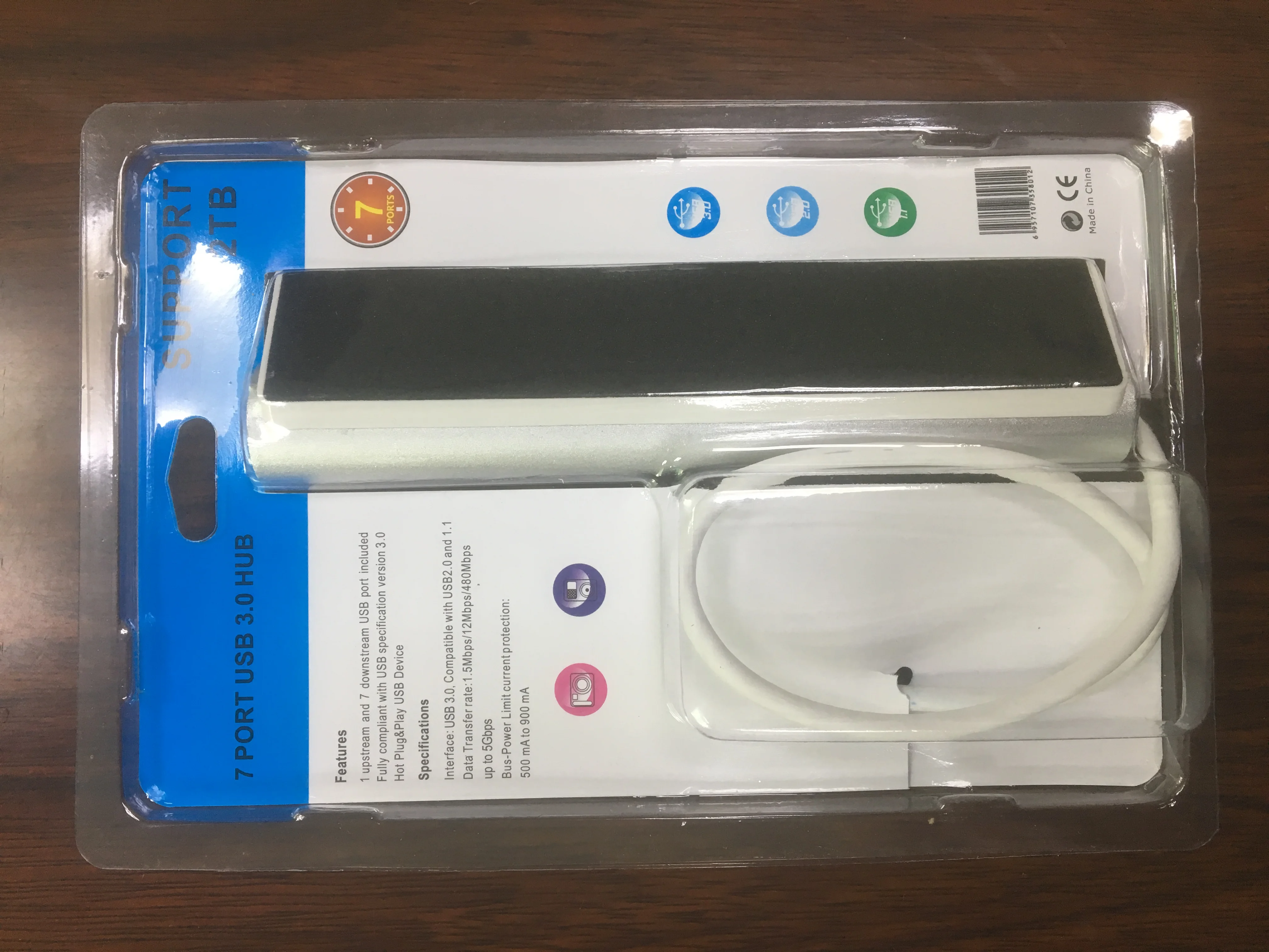  Алюминиевый Высокоскоростной USB-концентратор 3 0 на 5 Гбит/с 7 портами питания адаптер для Macbook