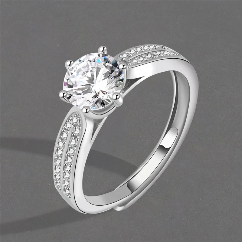 Yiwu Futian Market Directly Fashion Jewelry Gifts Multi Row Diamond Adjustable Ring for Ladies