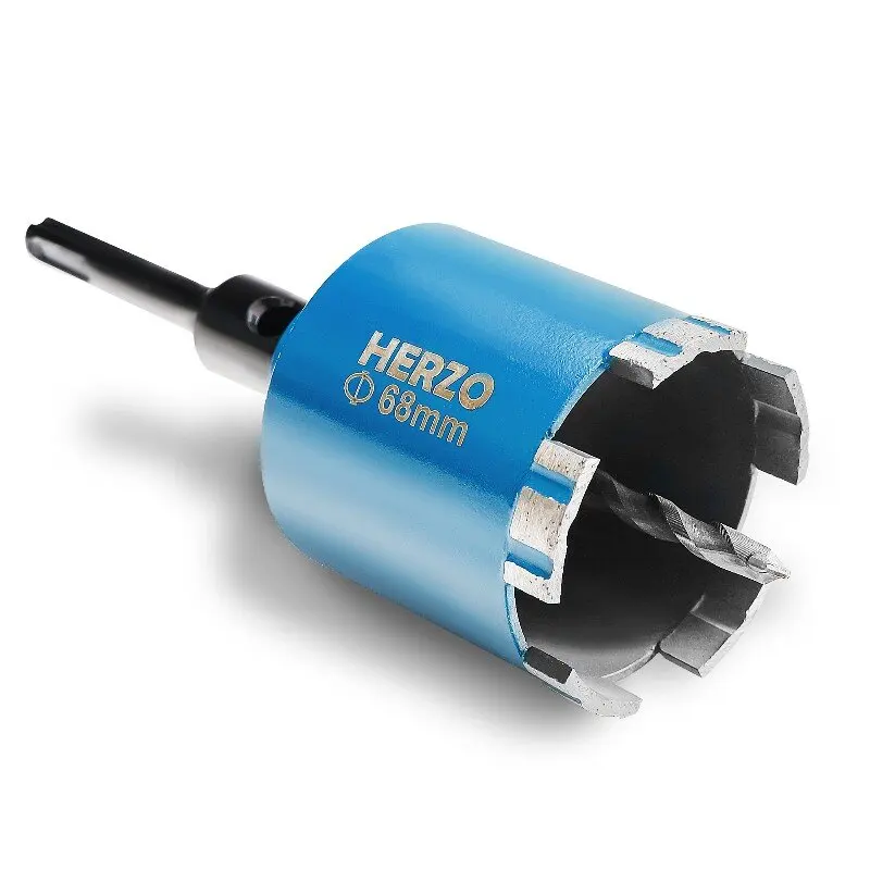 Высококачественное алмазное сверло HERZO 68 мм с 5T головкой Профессиональное использование твердым камнем