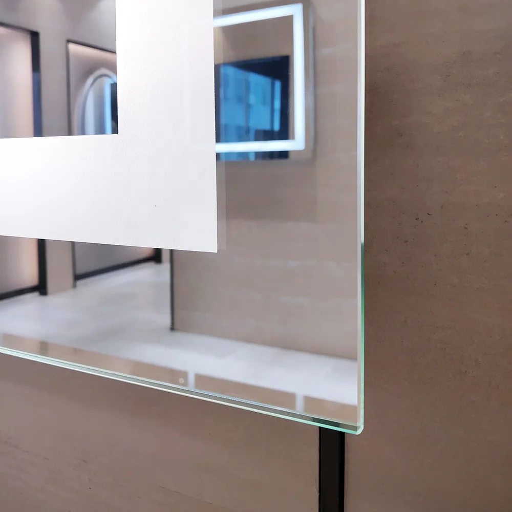 Wall mount bathroom mirrors with led lights