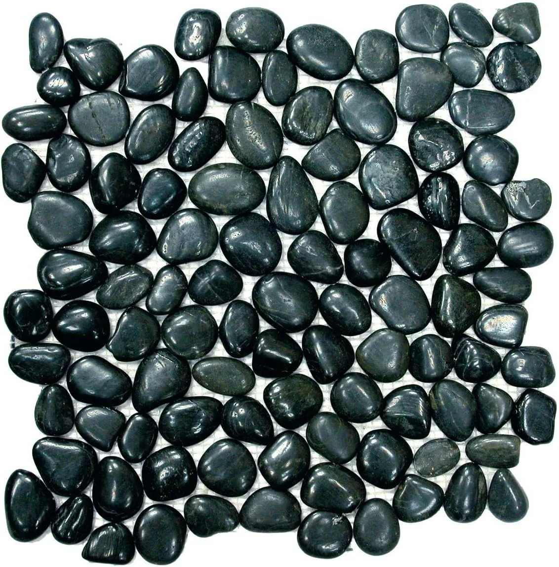 Натуральная булыжная мозаика галька плитка неправильная каменная для бассейна черная