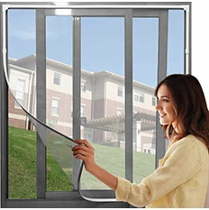 China Factory Magnetic Soft PVC Strips Mesh Window Wholesale Plastic Frame Magic Screen Windows for Building Projects