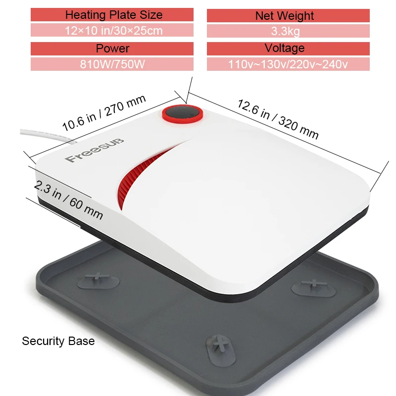 Freesub portable sublimation machine hand easy t-shirt heat press machines for t shirt F1210