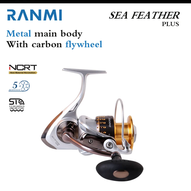 RYOBI RANMI SEA перо 8000 BB 5 + 1 Катушка для морской рыбалки Сверхлегкая Рыболовная катушка