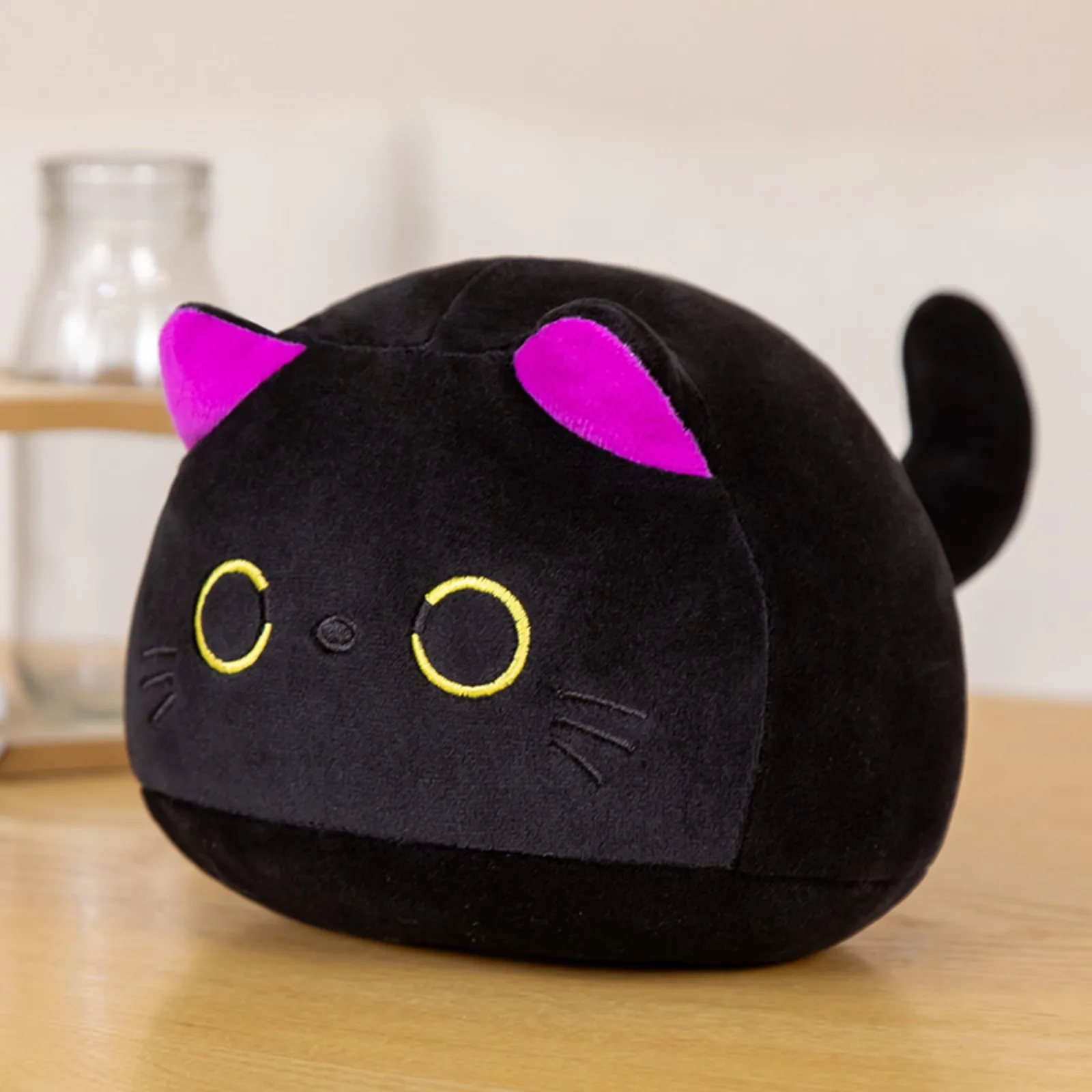 Кукла плюшевая черная кошка
