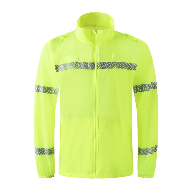 
Hi vis reflective sun-protective jacket with custom logo 