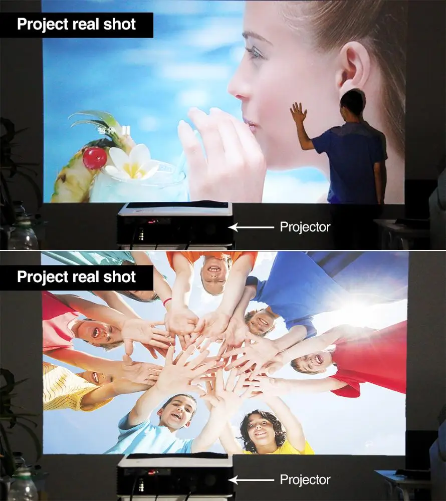 HD видеопроектор 6500 люмен светодиодный кинотеатр проекторы встроенный DVB-T светодиодный видео ТВ проектор