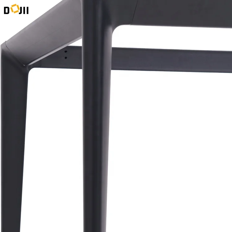 Supported Black Finish Stable Dining Table Leg Height Adjustable Base and Office Furniture Metal Picnic Table Base for Interiors