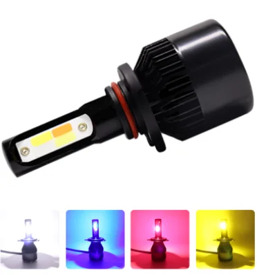 4 Colors Flash LED Headlight Bulbs h11 LED Headlight Conversion Kits COB Auto Change Front Fog Light  Driving Light