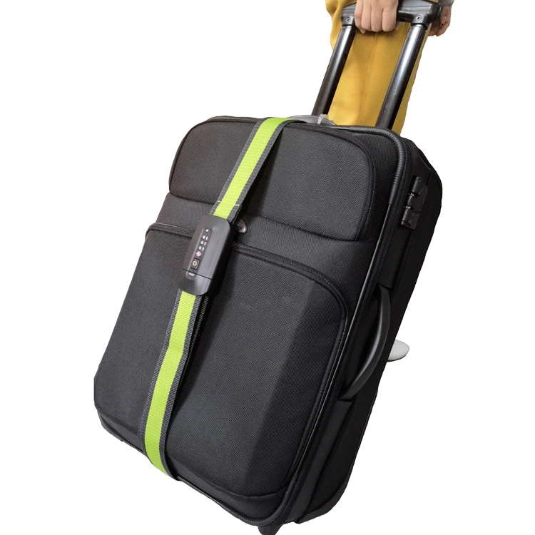 high quality tsa approved travel suitcase luggage strap belt with tsa lock