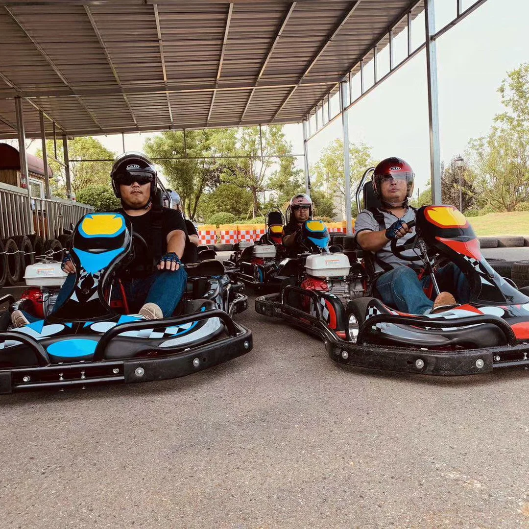 Original latest factory manufacturer attractive professional amusement park rides single person fuel go-kart for sale