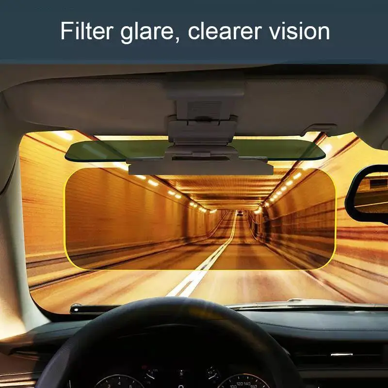 Hot Sell Hd Visor Useful Anti-Glare 2 In 1 Car Day And Night Visor Car Sun Visor