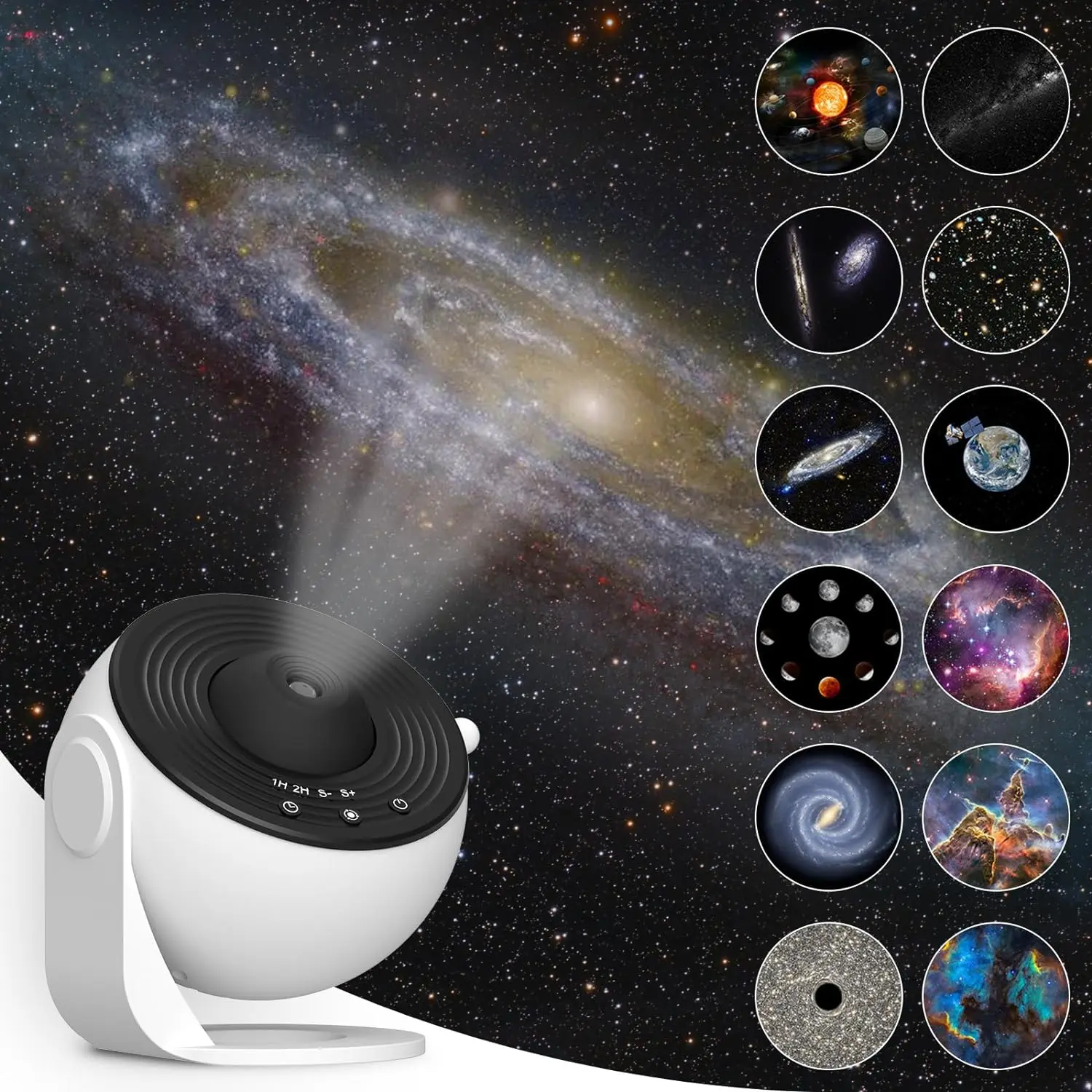 13 in 1 Galaxy Projector,HD 13 Images Star Projector Galaxy Light with Solar System Constellation Moon for Bedroom Ceiling