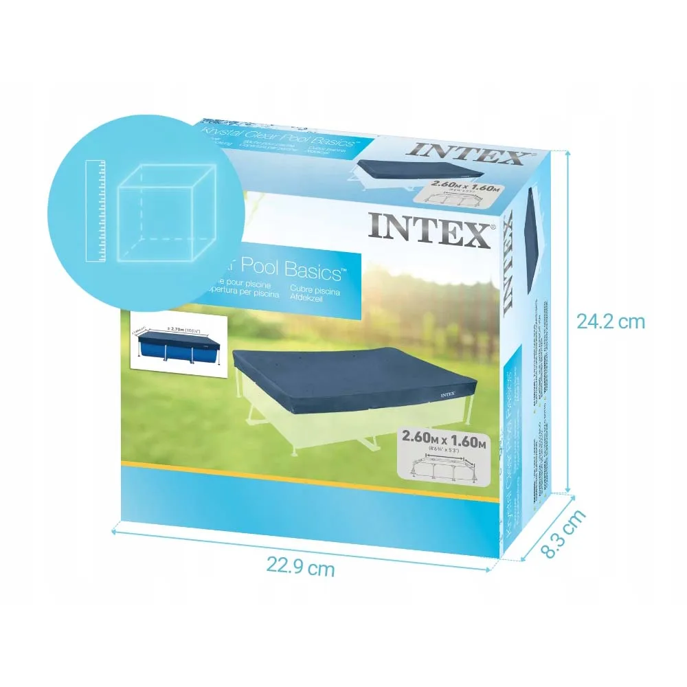Прямоугольный чехол Intex 28038 для бассейна 118X79 дюймов (300X200 см) 9 футов 10X2 м ПВХ