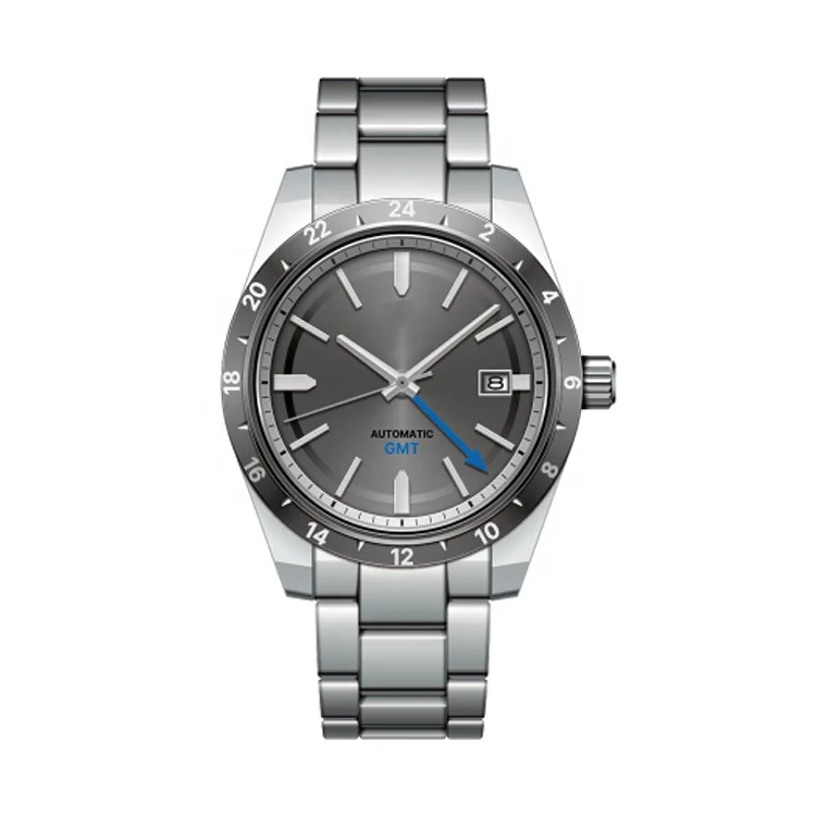 High Accuracy TMI Automatic Movement NH34 for Luxury Men Mechanical Watches Centre GMT hand With 3 hands / date