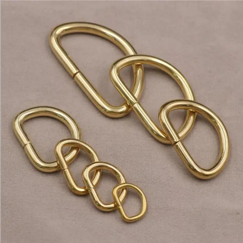 Bag Accessories Shoe Garment Handbag Custom solid brass D Ring Clip Buckle