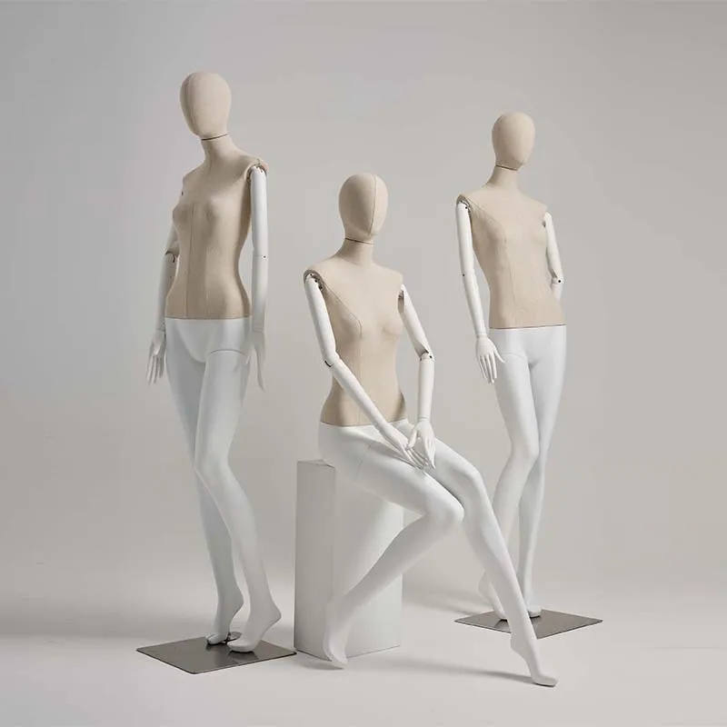 SINI window clothes display mannequin doll fabric wooden arm mannequins for sale fiberglass sexy mannequin