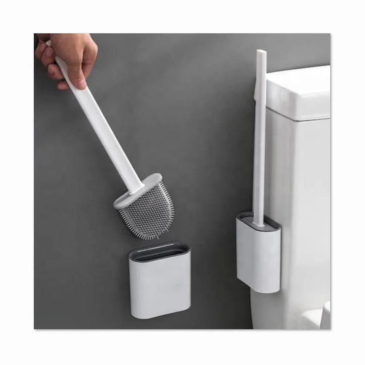 Hot selling bathroom silicone brush toilet household cleaning bath tools sanitary toilet brush