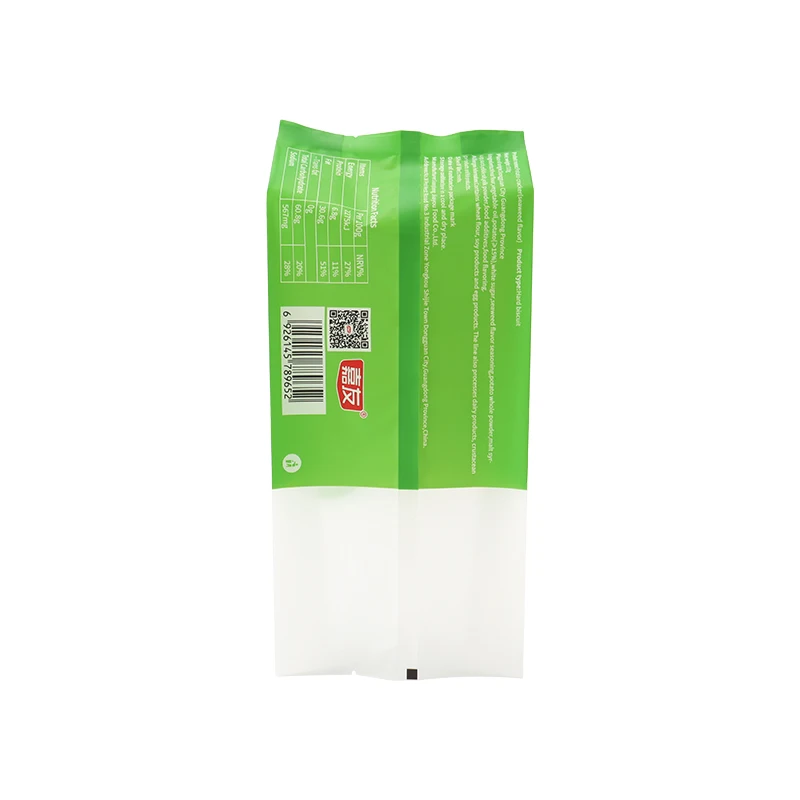Wholesale Food Grade Plastic Cookie Bags Back To Back Biscuit Packaging Seal Bag Custom Bags  For Crackers