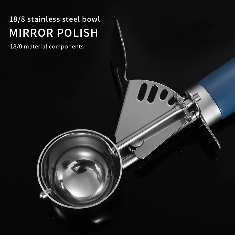 Stainless Steel Trigger Release Ice Cream Dough Scoop Digger Spade Ball Maker  Ice cream Scooper Ice Cream spoon Cookie Scoop