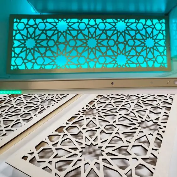 Decorative 48 inch exterior laser cut screen privacy screen panel plate