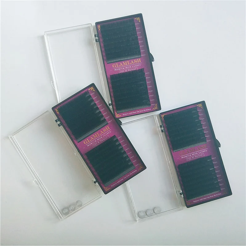 Mink 3D Private Label Wholesale Human Hair One Dollar Drag Queen Magnetic S C False Curl Eyelash Extension
