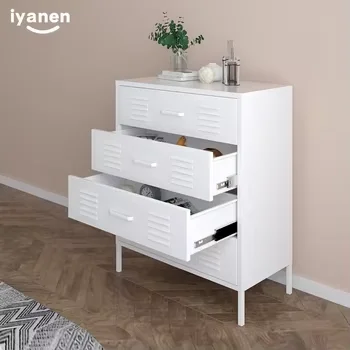 Modern home living room storage 4 drawer Cabinets Multipurpose Metal Storage Cabinets with standing foot