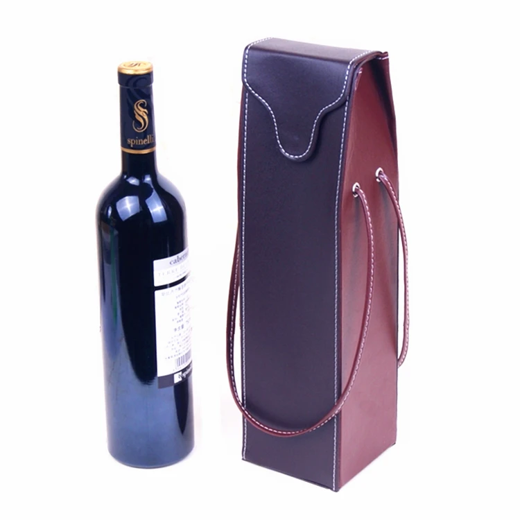 Новый дизайн, коробка для хранения вина из искусственной кожи с логотипом на заказ, для 1, 2, 750 мл винных бутылок, упаковочный кейс с ручкой, коробка для вина