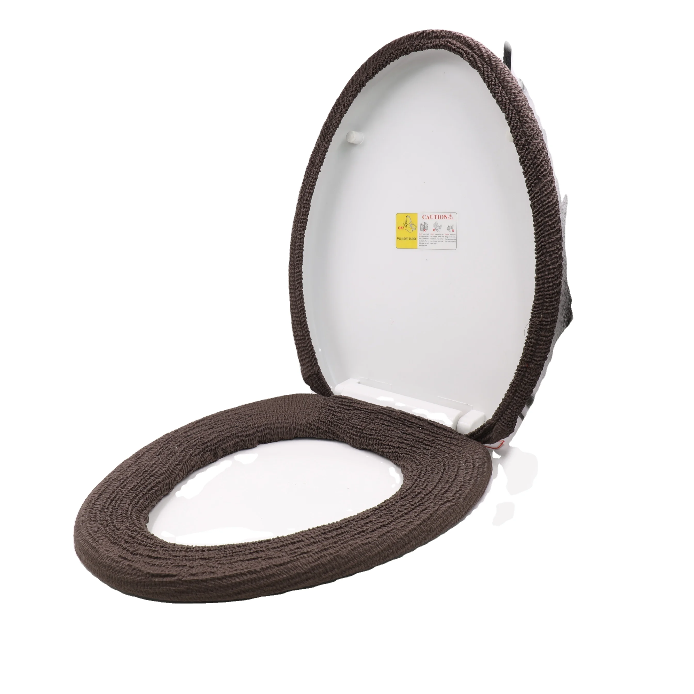 Bathroom Soft Thicker Warmer Washable Cloth Toilet Seat Cover Stretchable Toilet Seat Pads for Winter 10 colors