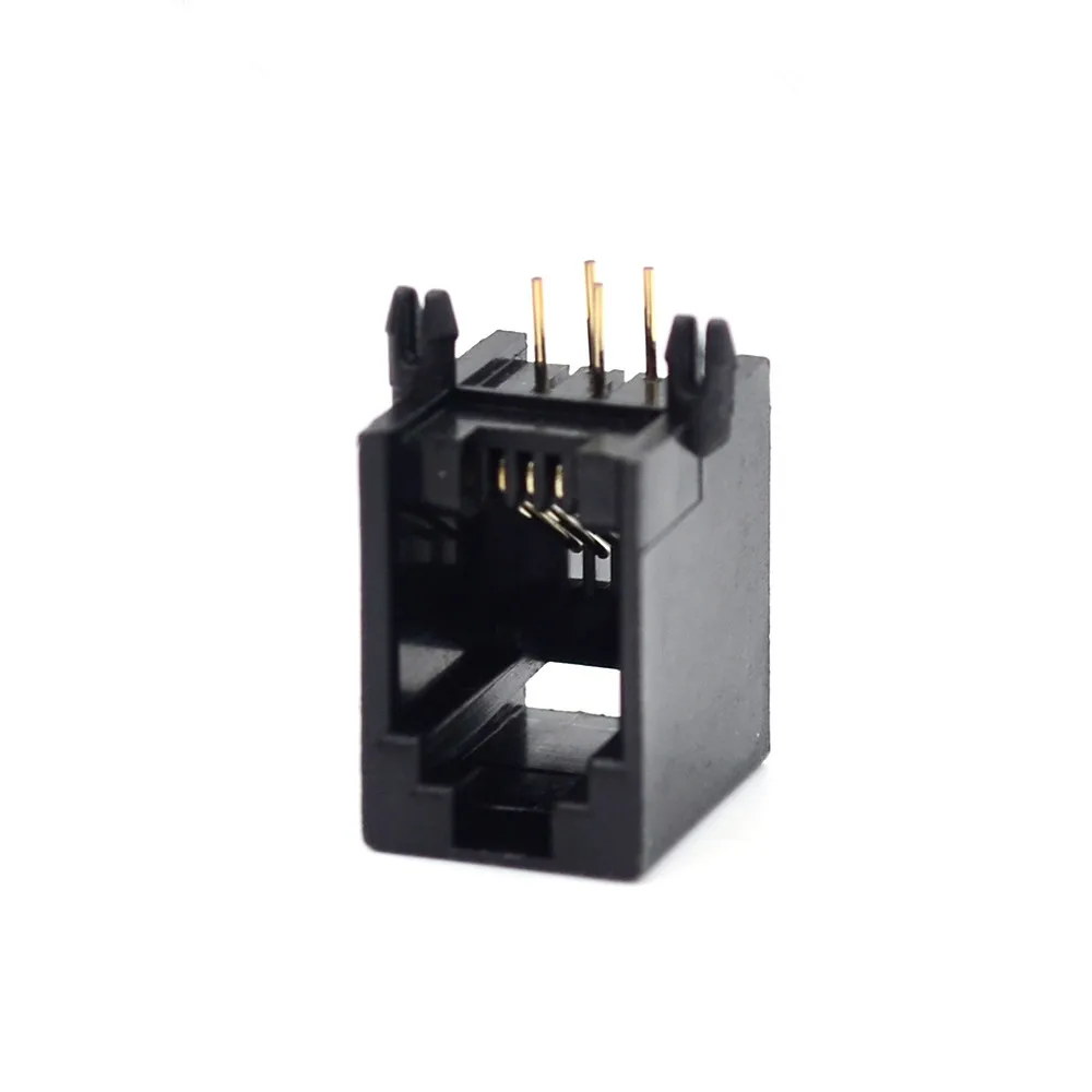 PCB Modular RJ9 Jack Female 4P4C Socket